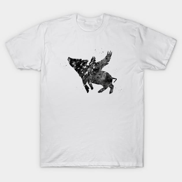 Flying Pig T-Shirt by erzebeth